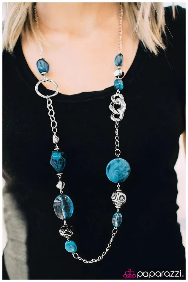 Necklaces Paparazzi Jewelry Paparazzi Necklace Sucker Punch Blue