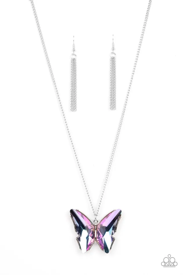 Necklaces Paparazzi Jewelry Paparazzi Necklace The Social Butterfly Effect Purple