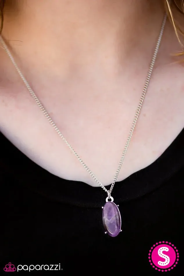 Necklaces Paparazzi Jewelry Paparazzi Necklace Tiny and Tranquil Purple