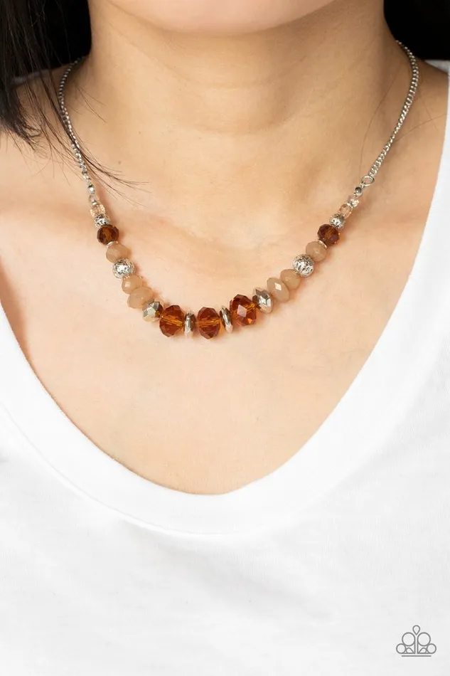 Necklaces Paparazzi Jewelry Paparazzi Necklace Turn Up The Tea Lights Brown