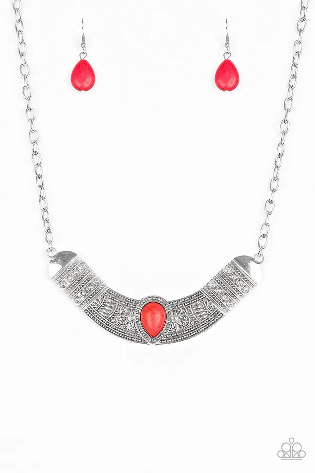 Necklaces Paparazzi Jewelry Paparazzi Necklace Very Venturous Red