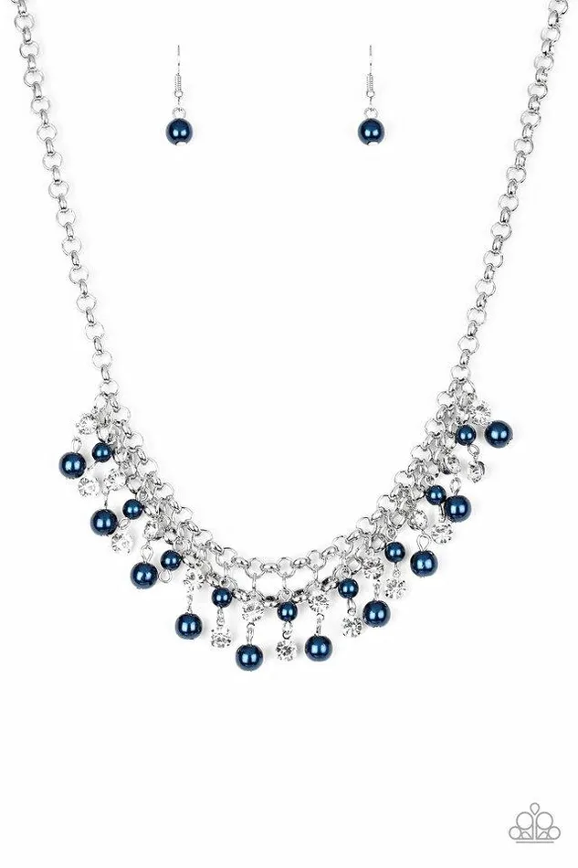Necklaces Paparazzi Jewelry Paparazzi Necklace You May Kiss the Bride Blue
