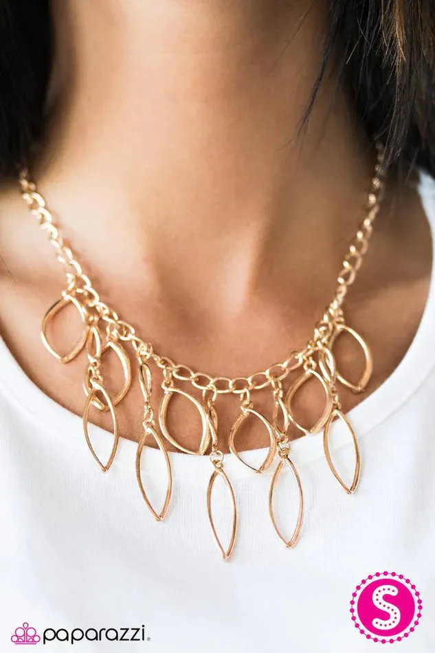 Necklaces Paparazzi Necklace FIERCE Come FIERCE Served Gold Paparazzi Jewelry
