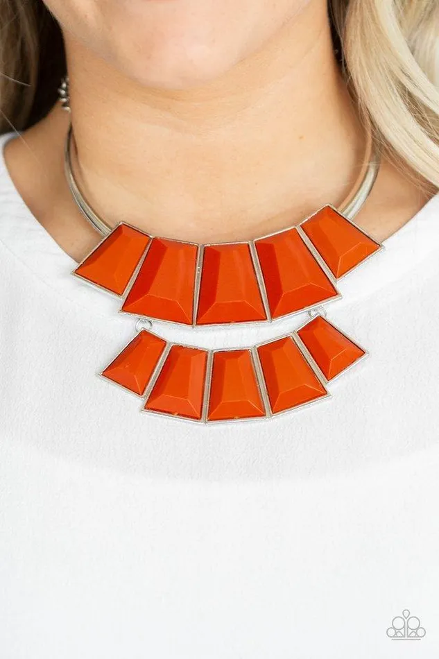 Necklaces Paparazzi Necklace Lions TIGRESS and Bears Orange Paparazzi Jewelry