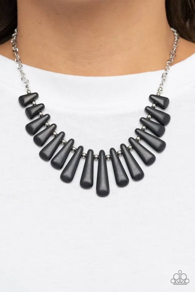 Necklaces Paparazzi Necklace Mojave Empress Black Paparazzi Jewelry