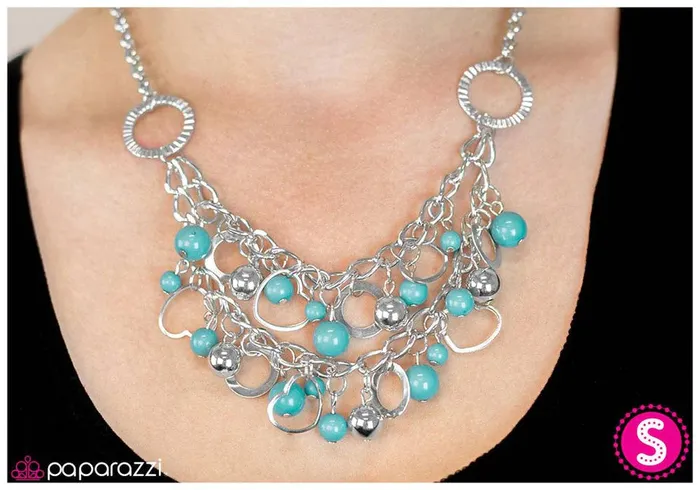 Necklaces Paparazzi Necklace Silly Little Love Songs Blue Paparazzi Jewelry