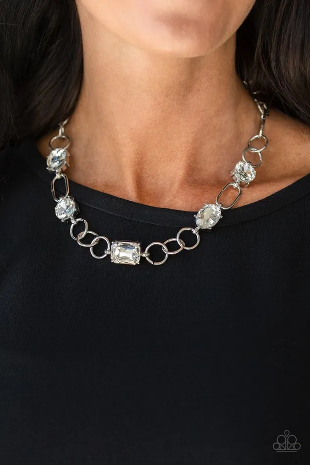 Necklaces Paparazzi Necklace Urban District White Paparazzi Jewelry