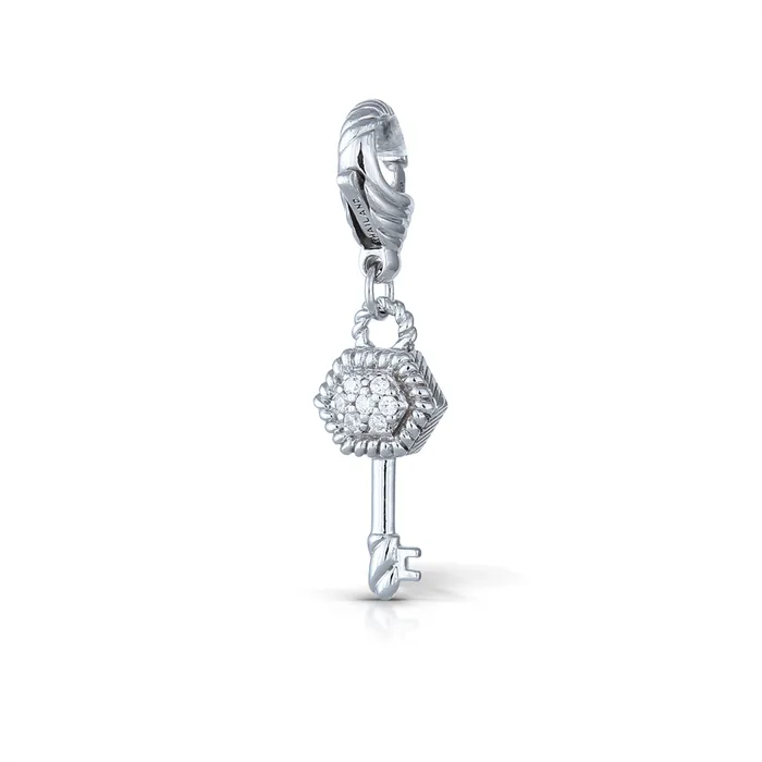 Other Judith Ripka Sterling Silver CZ Hexagon Key Charm Estate Estimated Retail When New 69 Rings Other Judith Ripka Sterling Silver CZ Hexagon Key Charm Estate Estimated Retail When New 69 Rings
