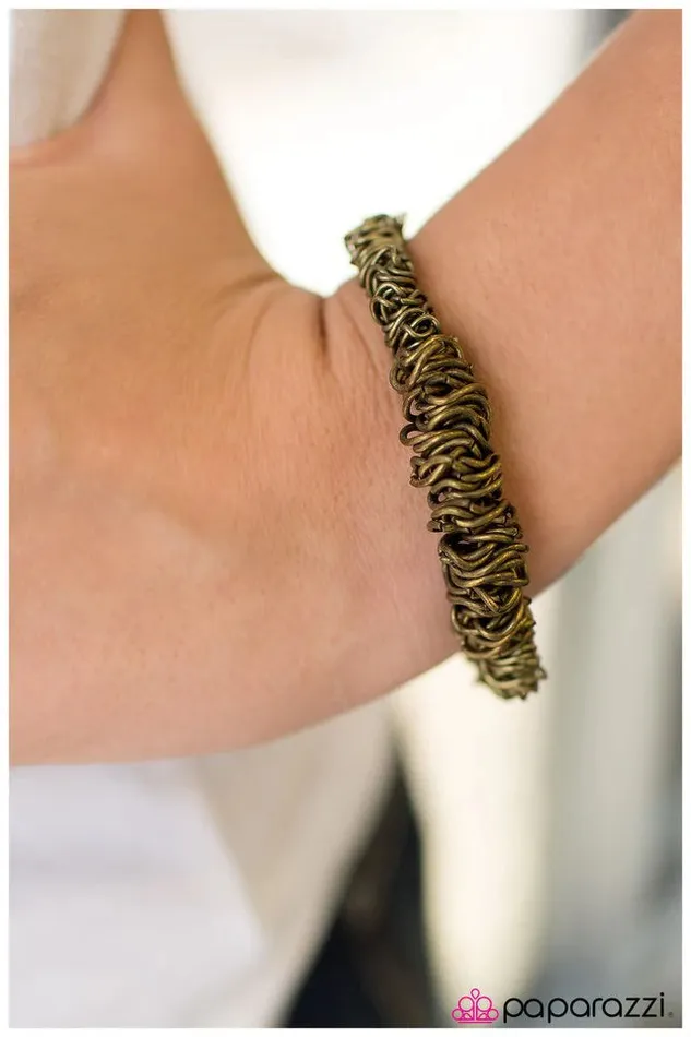 Paparazzi Bracelet A Twist Of Fate Brass Paparazzi Jewelry Bracelets