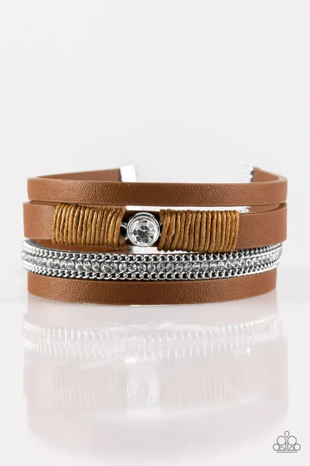 Paparazzi Bracelet Catwalk Craze Brown Paparazzi Jewelry Bracelets