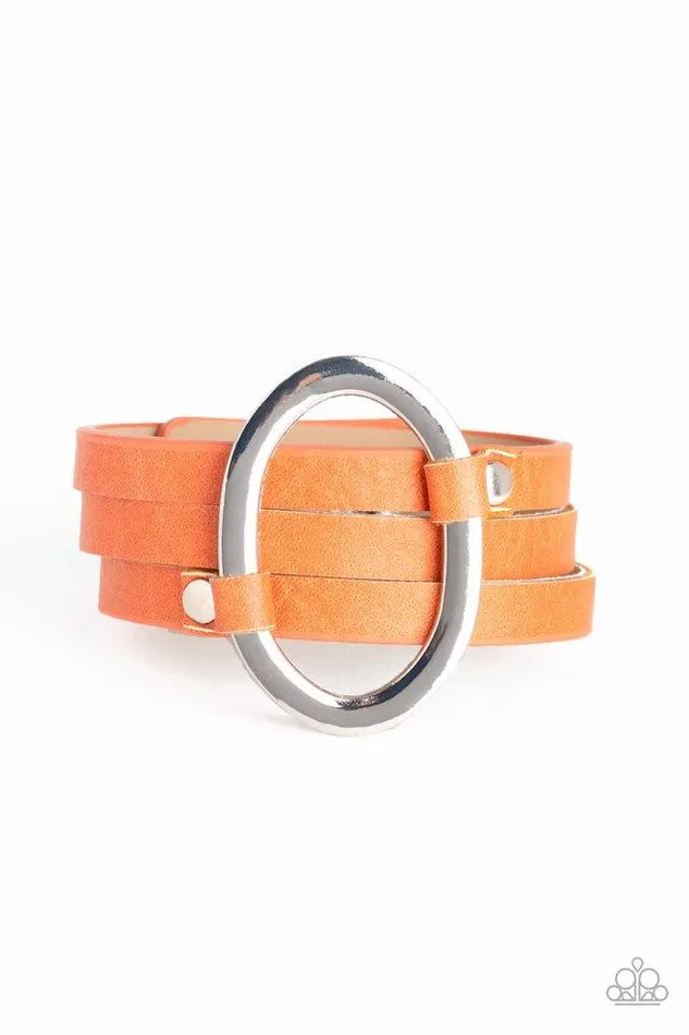 Paparazzi Bracelet Cowgirl Cavalier Orange Paparazzi Jewelry Bracelets