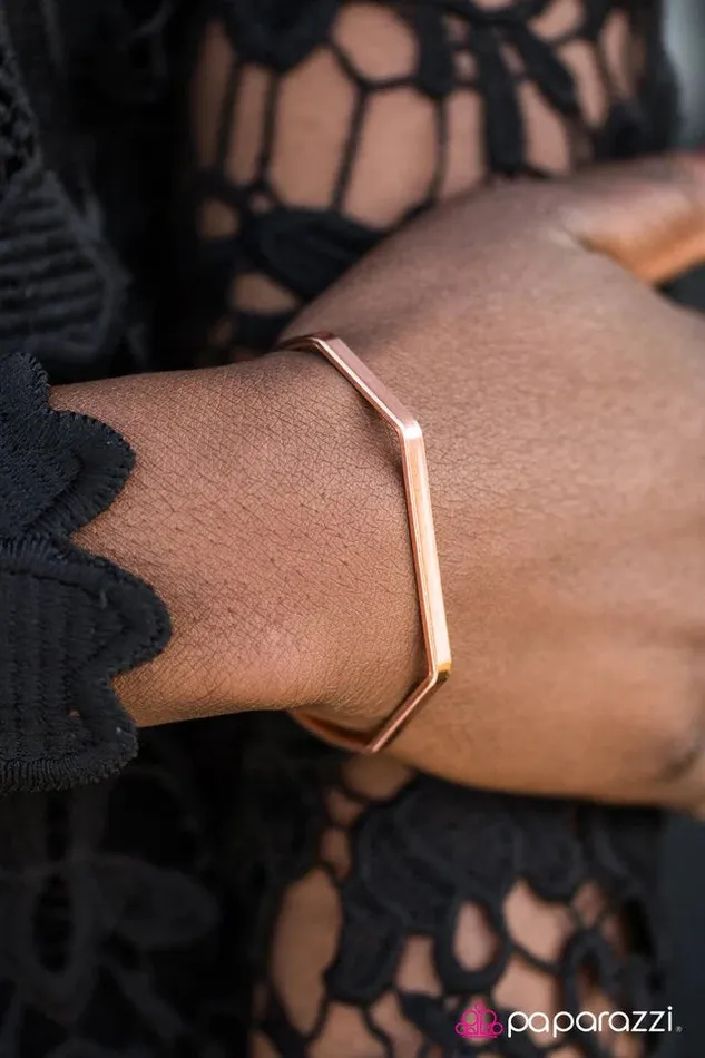 Paparazzi Bracelet GEOGetter Copper Paparazzi Jewelry Bracelets