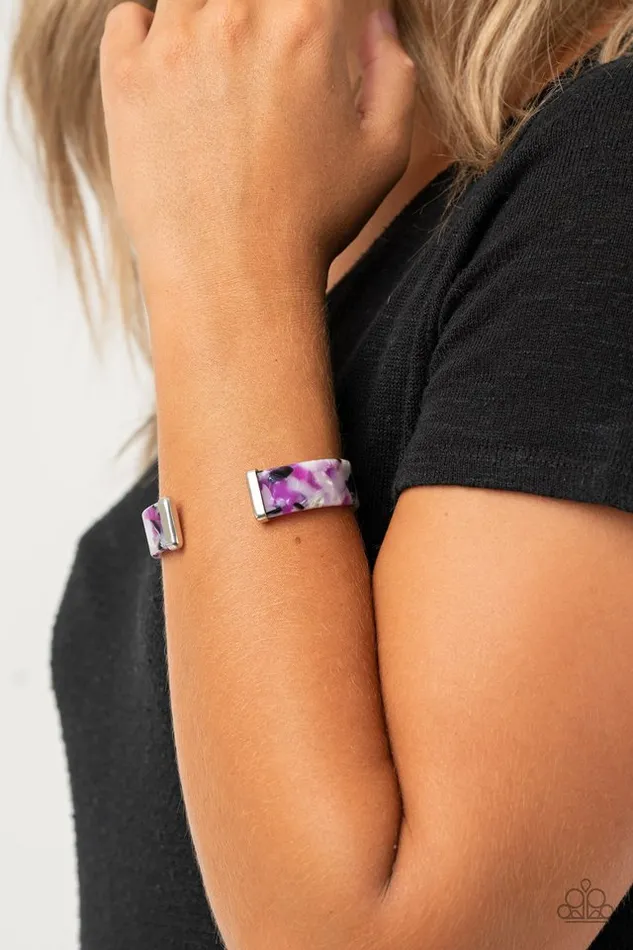 Paparazzi Bracelet Its Getting HAUTE In Here Purple Paparazzi Jewelry Bracelets