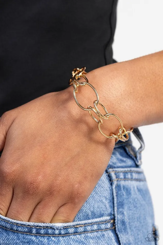 Paparazzi Bracelet LINK or Swim Gold Paparazzi Jewelry Bracelets