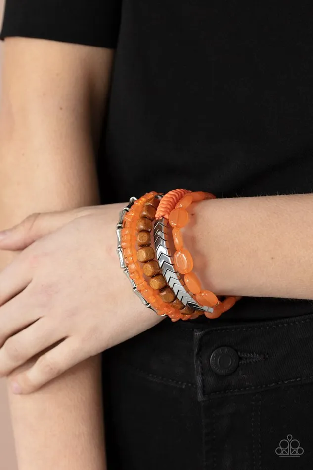 Paparazzi Bracelet Outdoor Retreat Orange Paparazzi Jewelry Bracelets