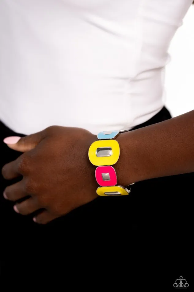 Paparazzi Bracelet Painted Pairing Yellow Paparazzi Jewelry Bracelets