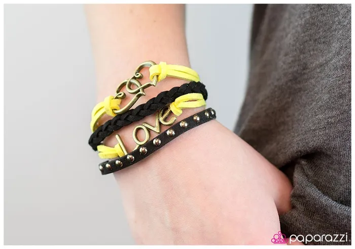 Paparazzi Bracelet Secret Admirer Yellow Paparazzi Jewelry Bracelets
