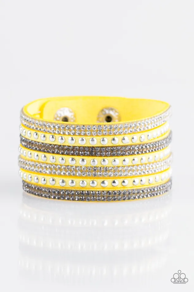 Paparazzi Bracelet Victory Shine Yellow Paparazzi Jewelry Bracelets