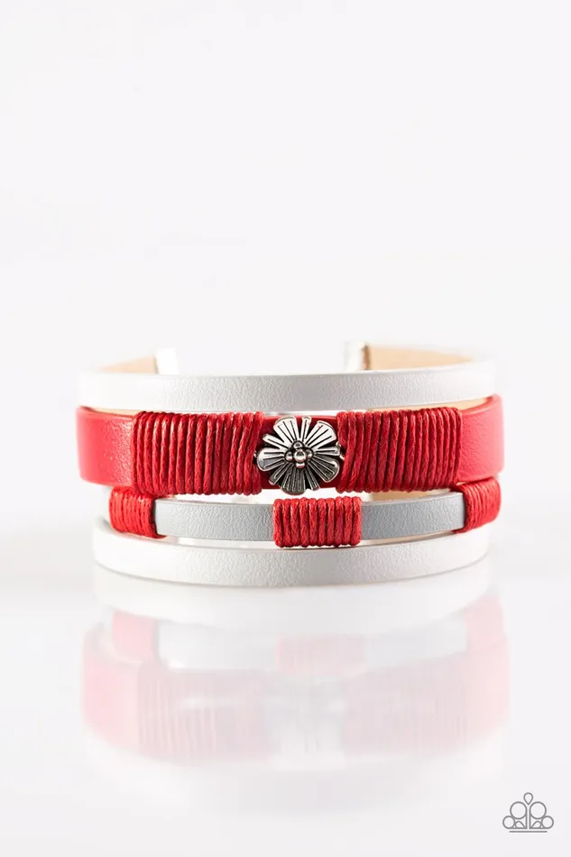 Paparazzi Bracelet Wildflower Wanderlust Red Paparazzi Jewelry Bracelets
