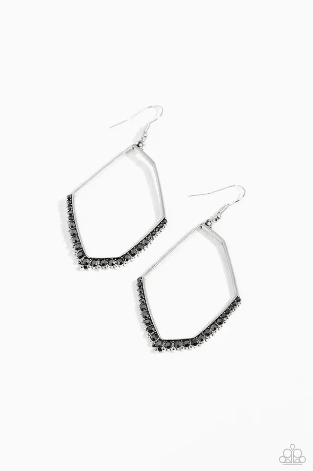 Paparazzi Earring Bent on Success Silver Paparazzi Jewelry Earrings Paparazzi Earring Bent on Success Silver Paparazzi Jewelry Earrings