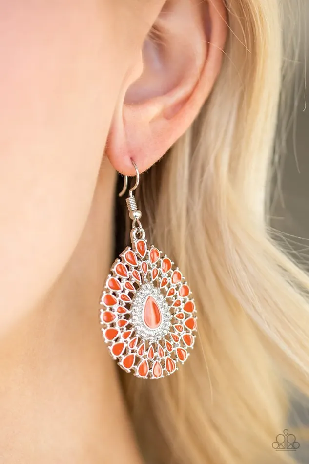Paparazzi Earring City Chateau Orange Paparazzi Jewelry Earrings