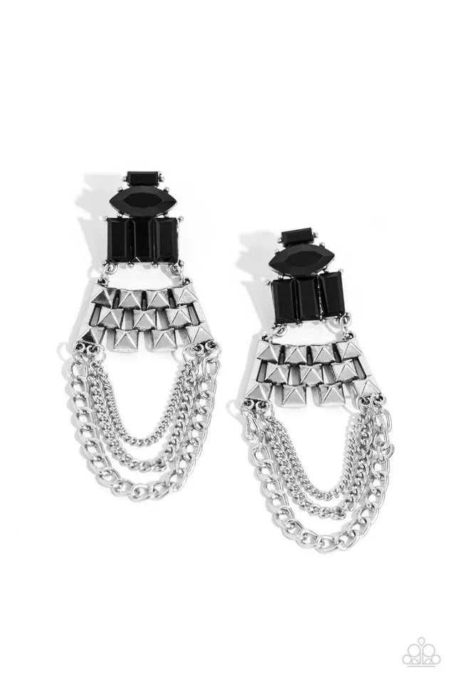 Paparazzi Earring Dangling Art Deco Black Paparazzi Jewelry Earrings Paparazzi Earring Dangling Art Deco Black Paparazzi Jewelry Earrings