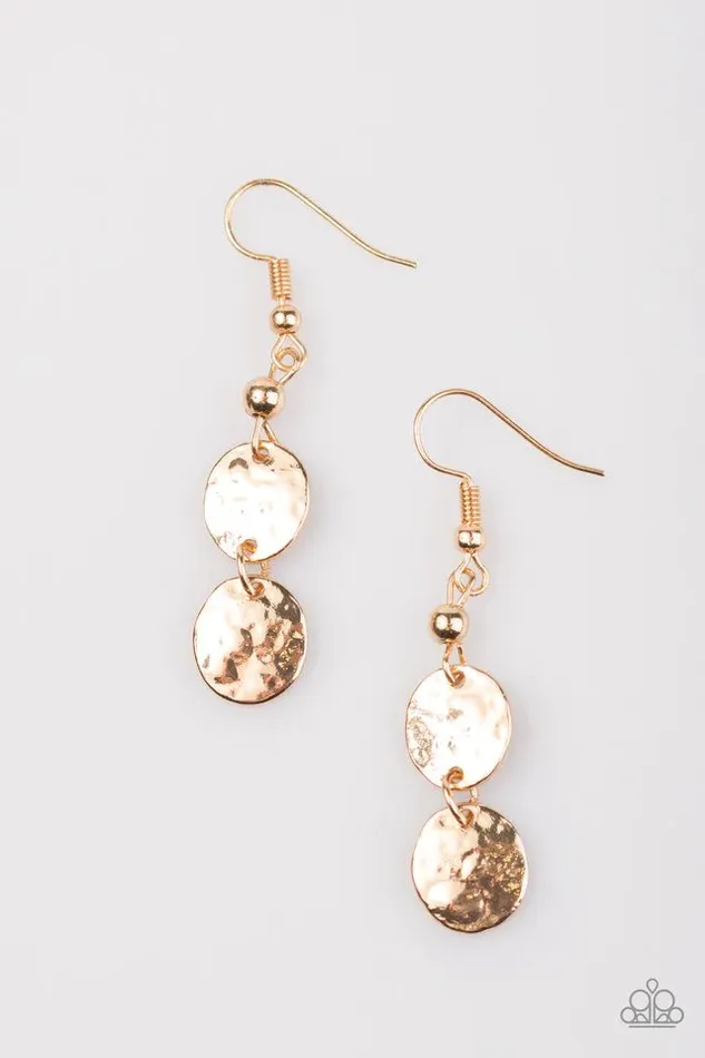 Paparazzi Earring GLEAM Machine Gold Paparazzi Jewelry Earrings