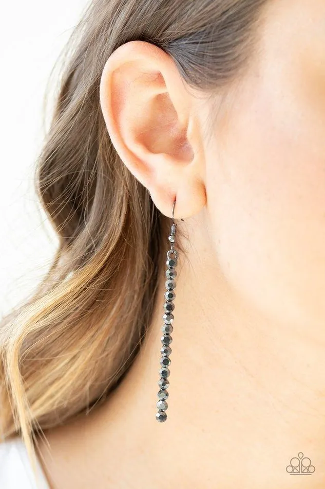 Paparazzi Earring Grunge Meets Glamour Black Paparazzi Jewelry Earrings