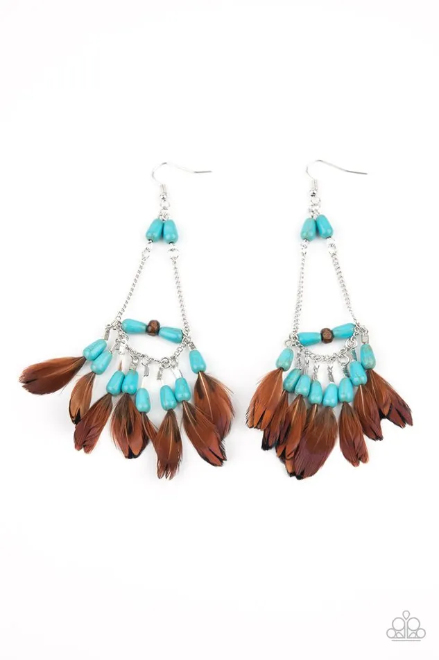 Paparazzi Earring Haute Hawk Blue Paparazzi Jewelry Earrings Paparazzi Earring Haute Hawk Blue Paparazzi Jewelry Earrings