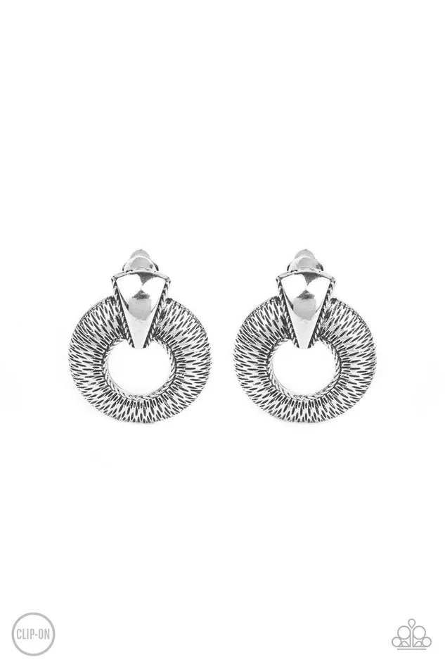 Paparazzi Earring Industrial Innovator Silver Paparazzi Jewelry Earrings Paparazzi Earring Industrial Innovator Silver Paparazzi Jewelry Earrings