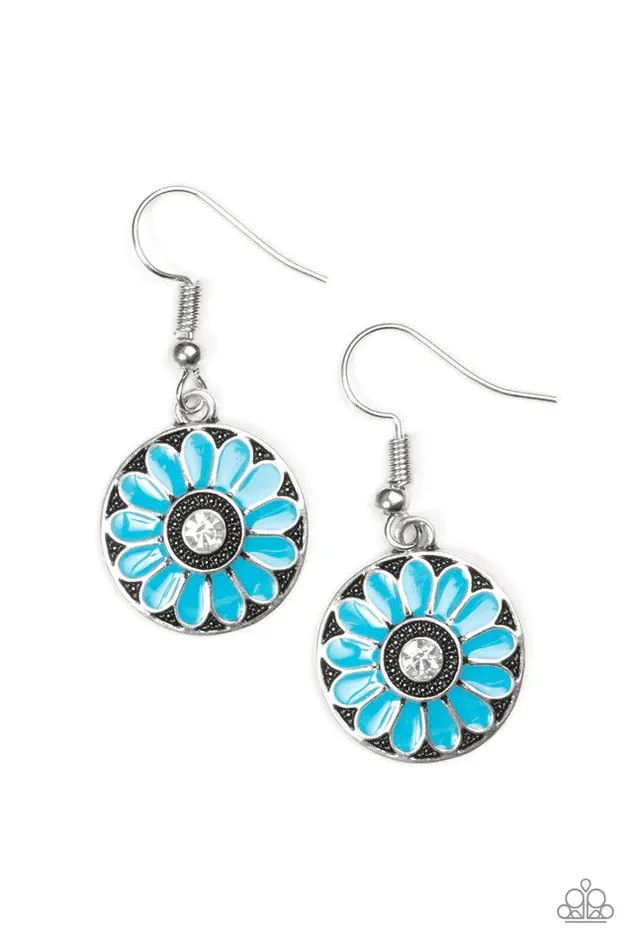 Paparazzi Earring Lily Luau Blue Paparazzi Jewelry Earrings