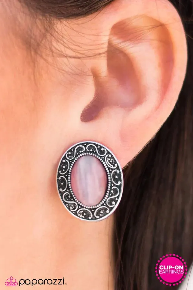 Paparazzi Earring Love Letters Pink Paparazzi Jewelry Earrings