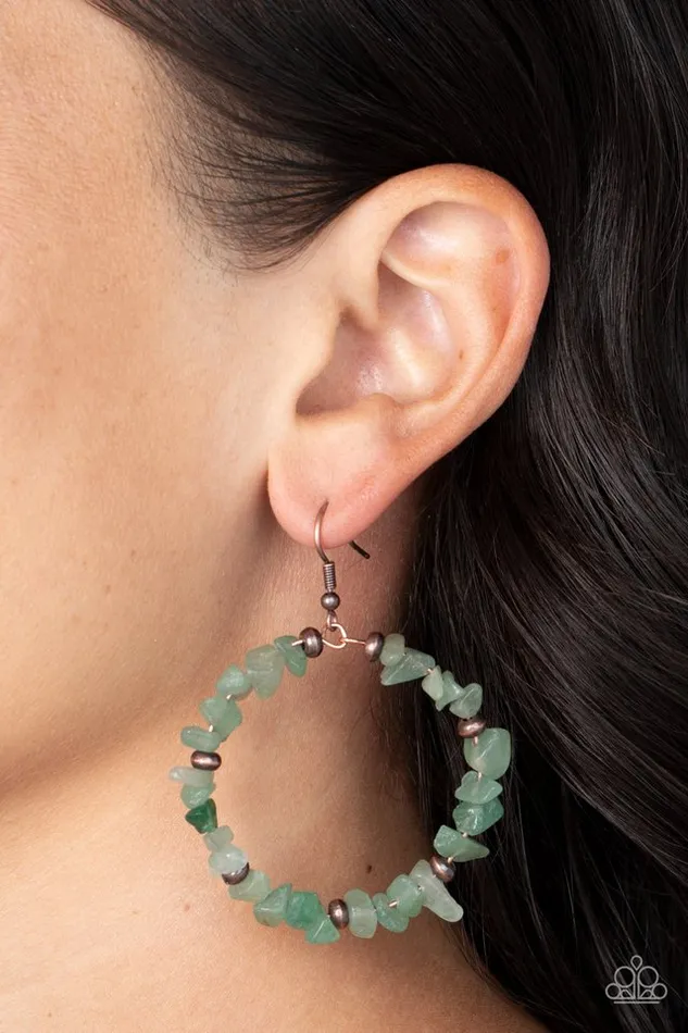 Paparazzi Earring Mineral Mantra Green Paparazzi Jewelry Earrings