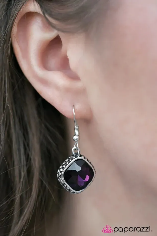 Paparazzi Earring Royal Treasure Purple Paparazzi Jewelry Earrings