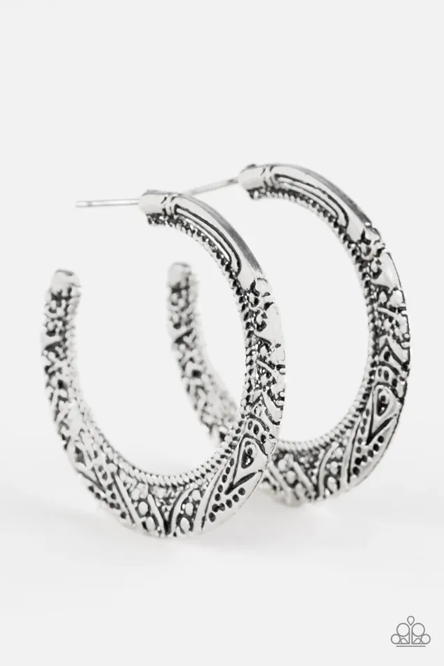 Paparazzi Earring Rumba Rendezvous Silver Paparazzi Jewelry Earrings