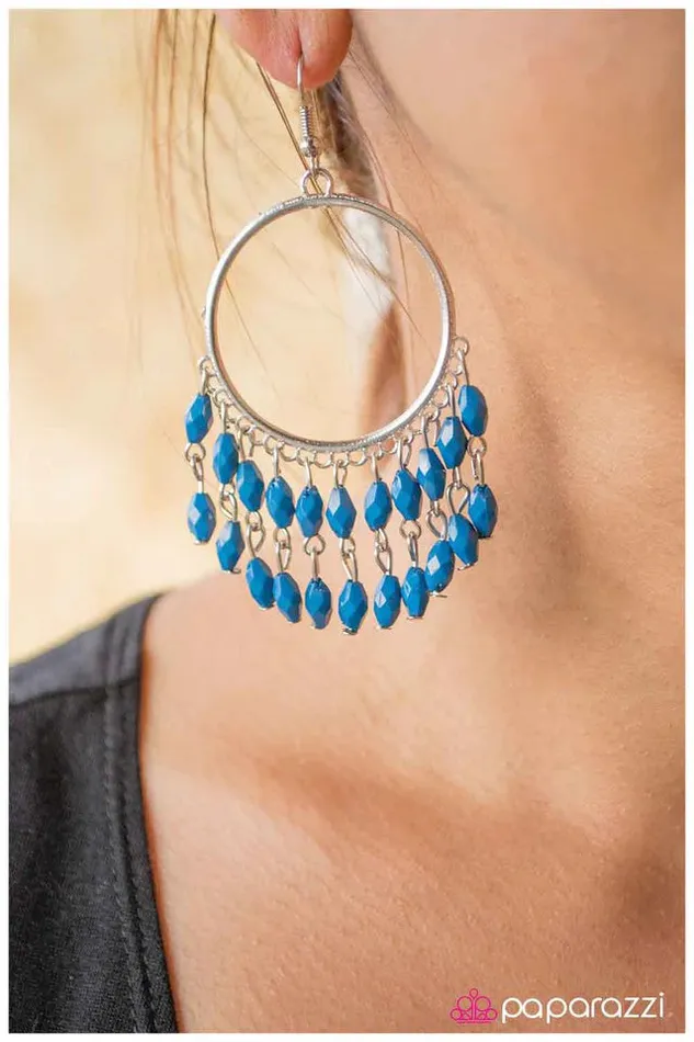Paparazzi Earring Sporadic Sprinkles Blue Paparazzi Jewelry Earrings