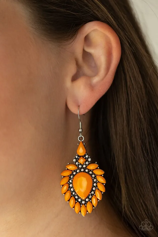 Paparazzi Earring The LIONESS Den Orange Paparazzi Jewelry Earrings