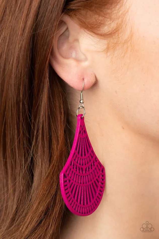 Paparazzi Earring Tropical Tempest Pink Paparazzi Jewelry Earrings