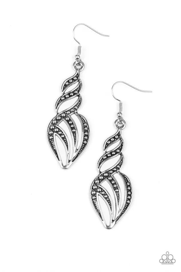 Paparazzi Earring Wheres The Fire Silver Paparazzi Jewelry Earrings