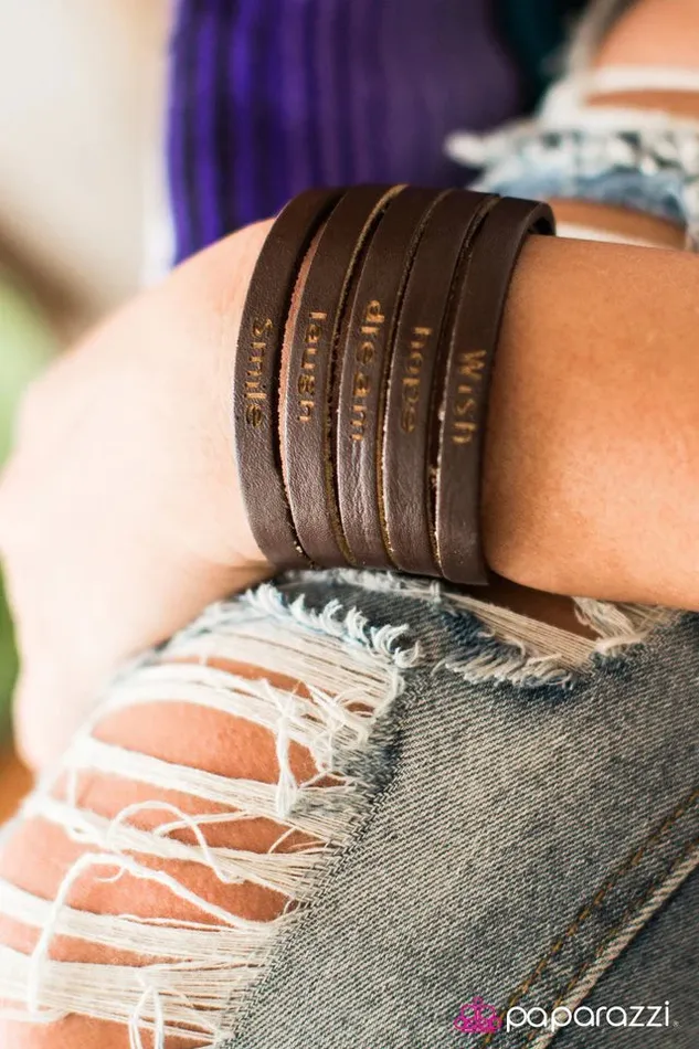 Paparazzi Jewelry Bracelets Paparazzi Bracelet A DREAMER Come True Brown