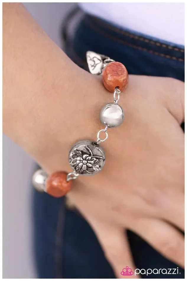 Paparazzi Jewelry Bracelets Paparazzi Bracelet Easter Island Orange