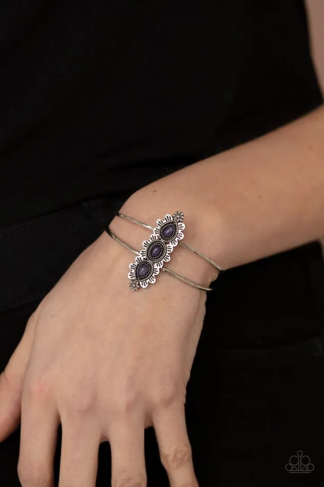 Paparazzi Jewelry Bracelets Paparazzi Bracelet Fairytale Flowerbeds Purple