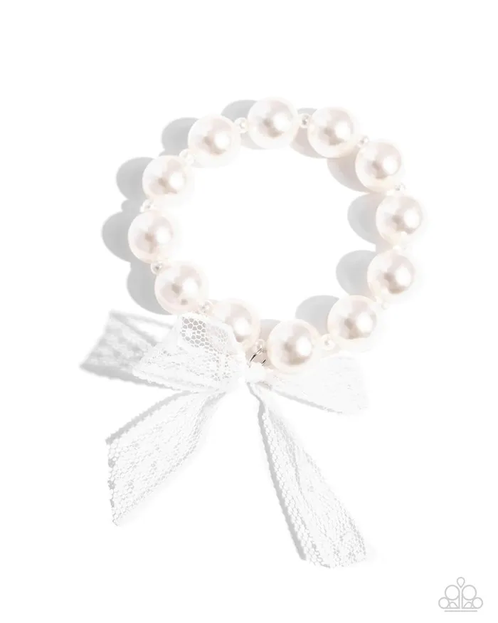 Paparazzi Jewelry Bracelets Paparazzi Bracelet Girly Glam White Paparazzi Jewelry Bracelets Paparazzi Bracelet Girly Glam White