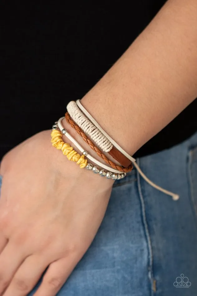 Paparazzi Jewelry Bracelets Paparazzi Bracelet Keep At ROAM Temperature Yellow