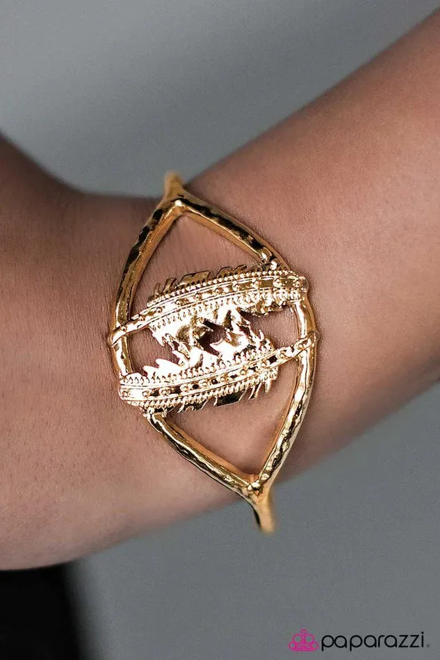 Paparazzi Jewelry Bracelets Paparazzi Bracelet One Wild FLIGHT Gold