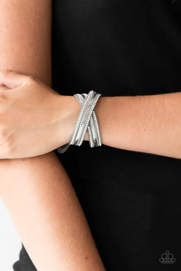 Paparazzi Jewelry Bracelets Paparazzi Bracelet Rocker Rivalry Silver