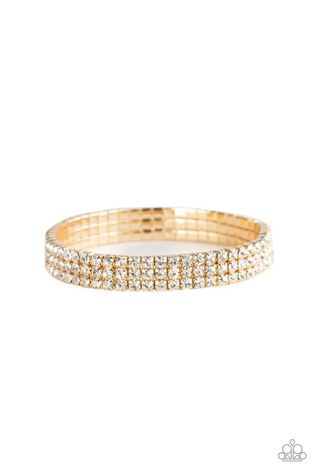 Paparazzi Jewelry Bracelets Paparazzi Bracelet Stacked Deck Gold