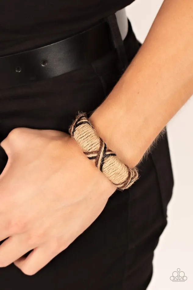 Paparazzi Jewelry Bracelets Paparazzi Bracelet Survival of the Fittest Brown