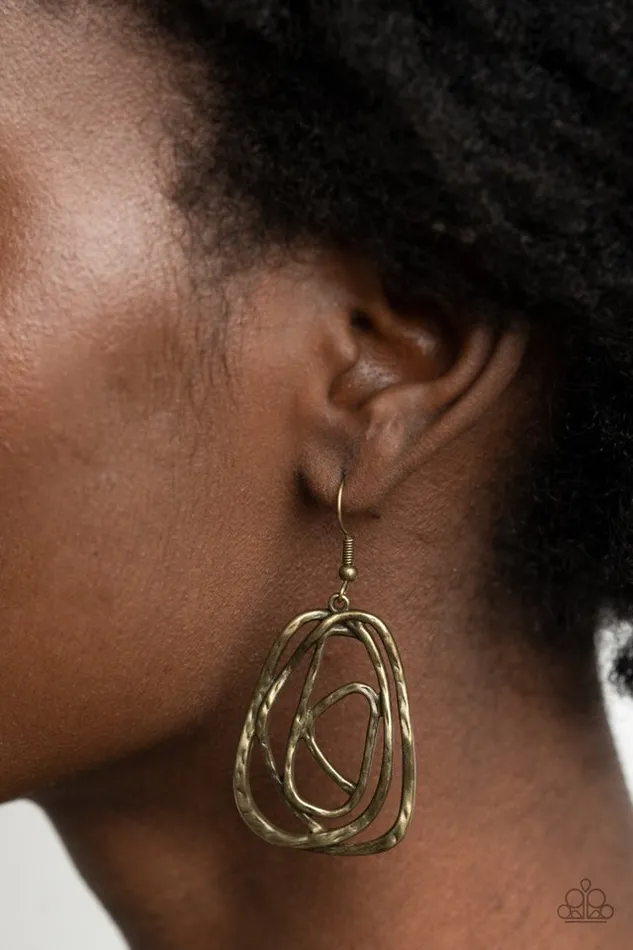 Paparazzi Jewelry Earrings Paparazzi Earring Artisan Relic Brass