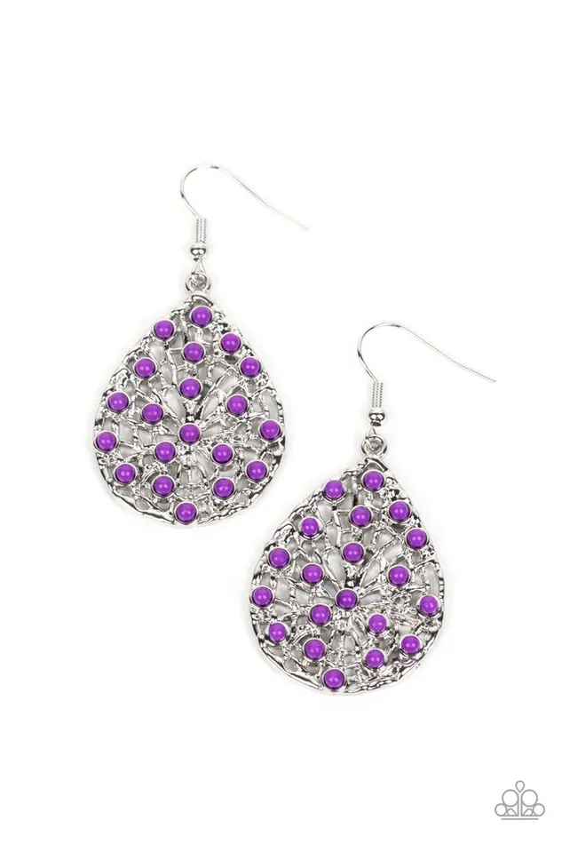 Paparazzi Jewelry Earrings Paparazzi Earring Botanical Berries Purple Paparazzi Jewelry Earrings Paparazzi Earring Botanical Berries Purple